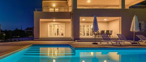 A heated pool