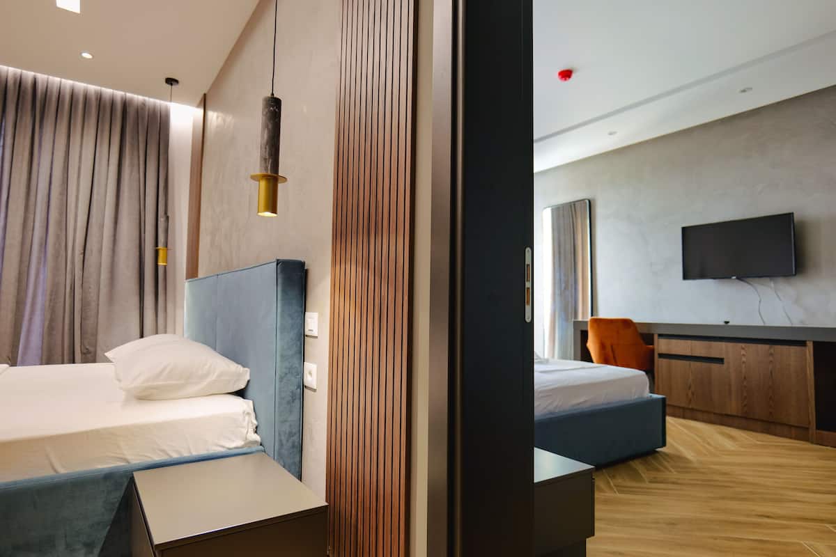 Appartement, 2 slaapkamers | 1 slaapkamer, een minibar, beddengoed