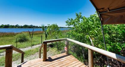 Luxury safari tent between Maun and Moremi