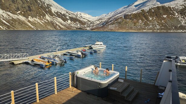 Utendørs boblebad