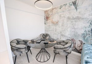 Living area - Celeste - One Bedroom Apartment - Next to Victoria Avenue and Cismigiu Park (Bucharest)