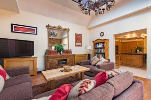 Una televisión, una chimenea, una consola de videojuegos, Netflix