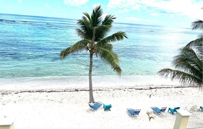 On the beach, beach towels