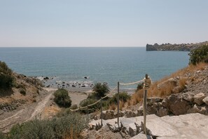 Vlak bij het strand