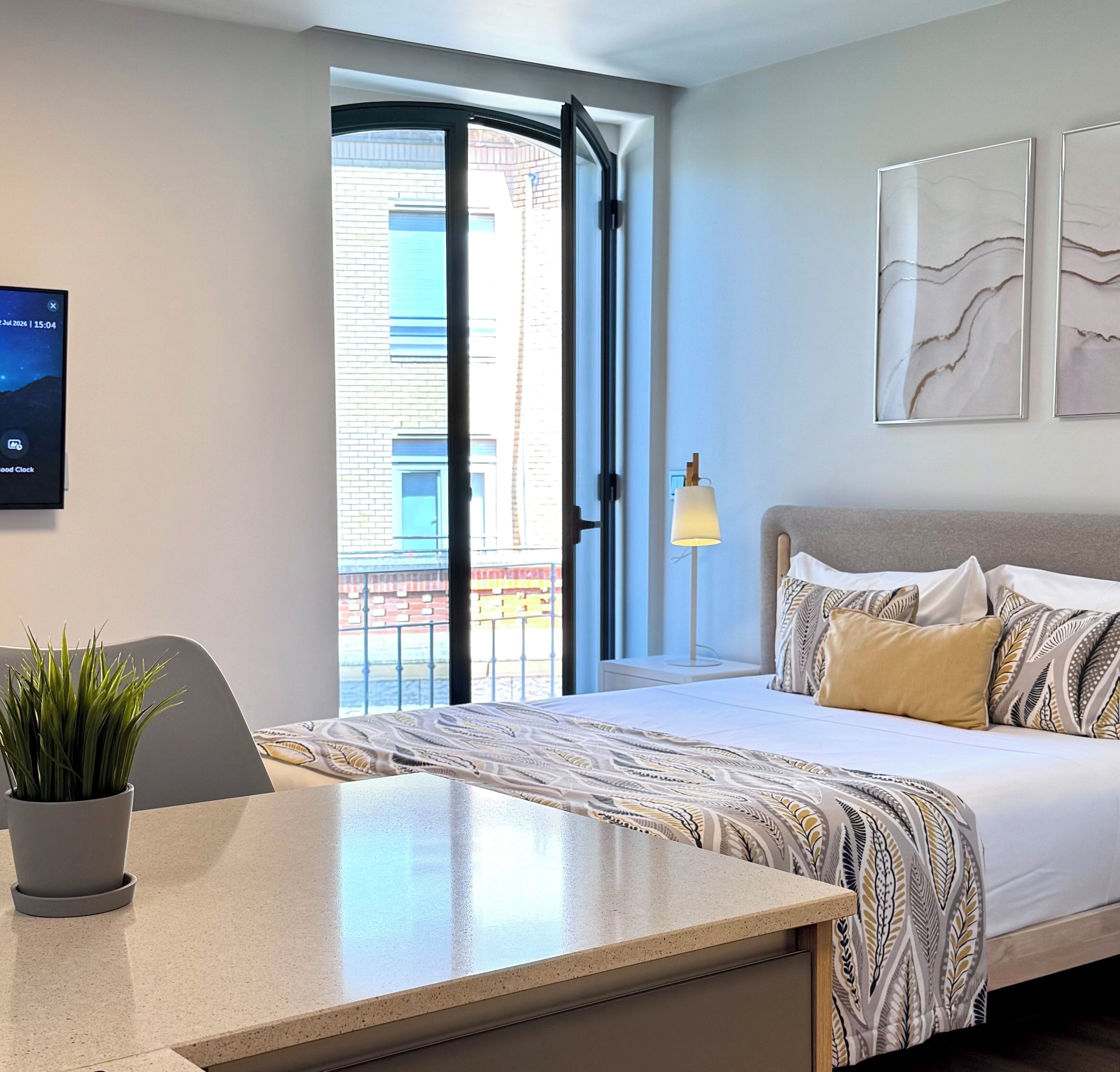 Premium Studio, Balcony | Laptop workspace, iron/ironing board (on request), WiFi (free)