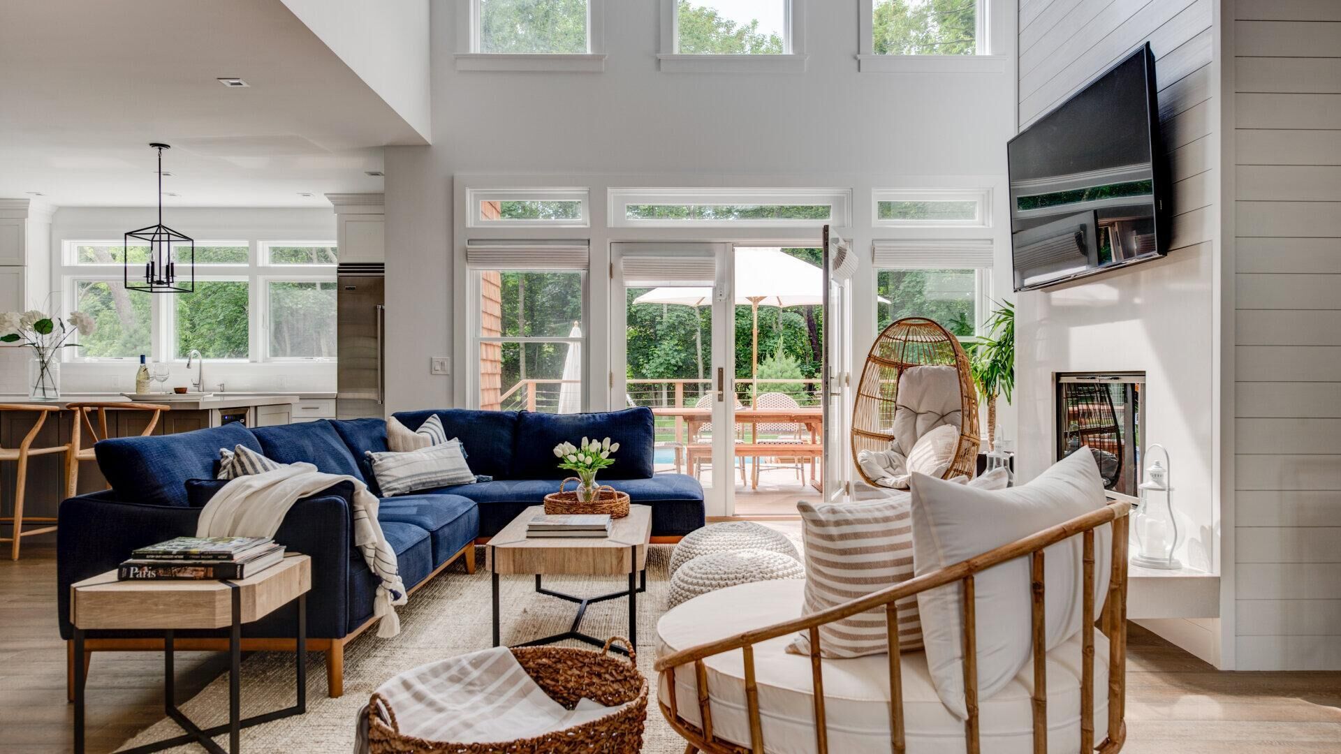 House, Multiple Beds (Coves Bay Beauty) | Living area | TV, fireplace