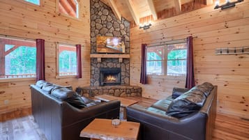 Smart TV, fireplace, DVD player