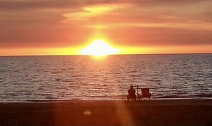 Sun loungers, beach towels