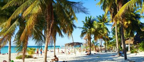 Beach nearby, sun-loungers