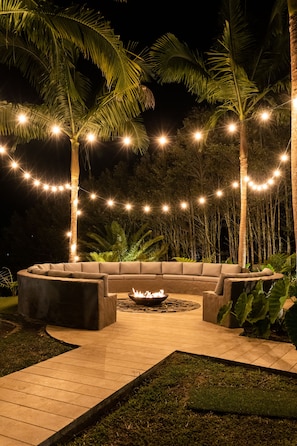 Outdoor banquet area
