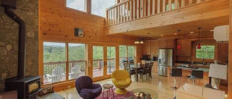 TV, fireplace, DVD player