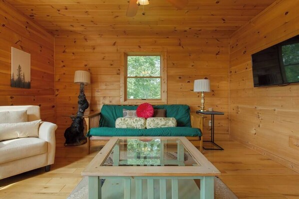 TV, fireplace, DVD player - GrandView Cabin|Sleeps10|Close to LL and Chimney R (Mill Spring)