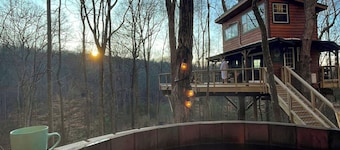 Magical Treehouse ~ Romantic Hot Tub and Sauna