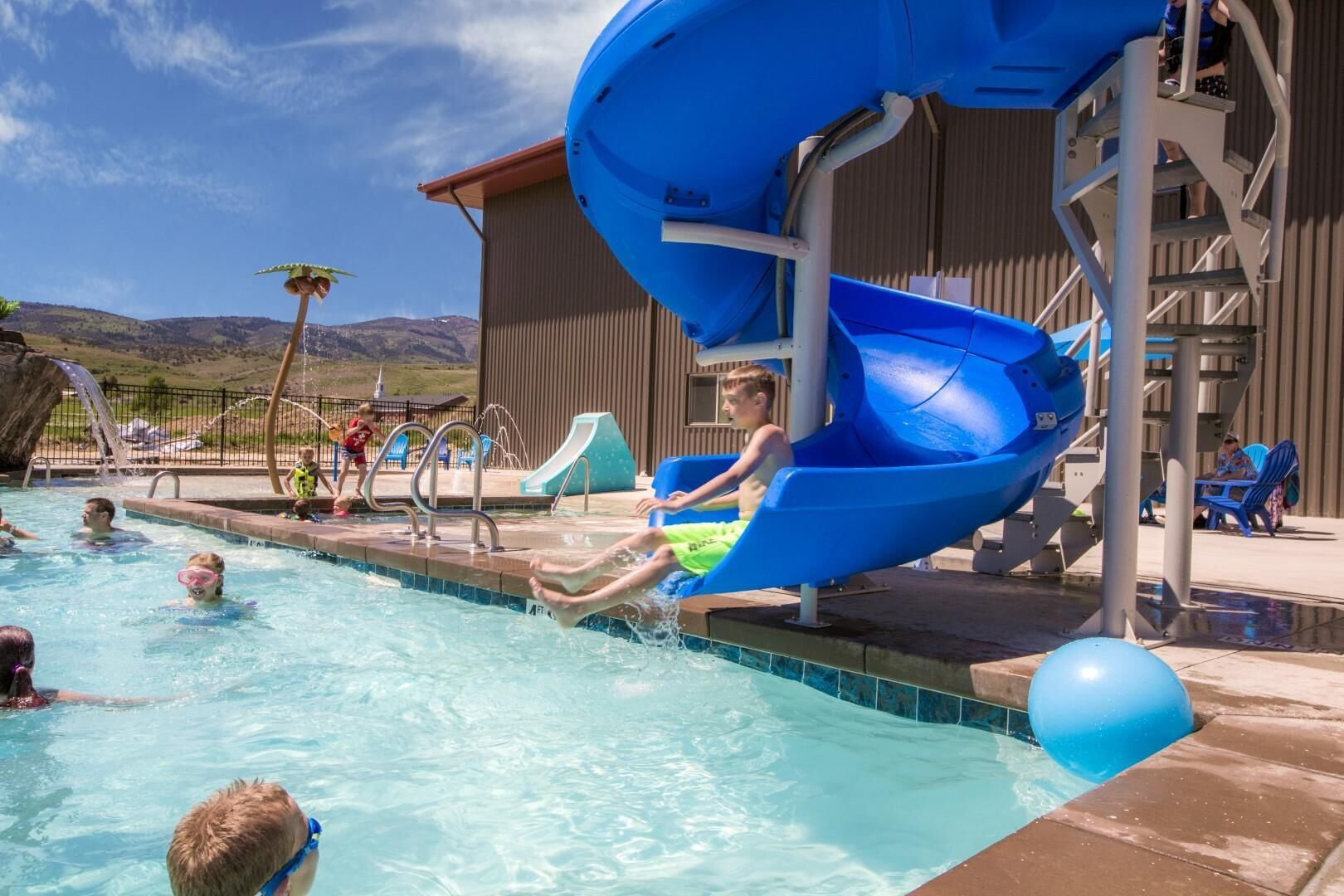 A heated pool