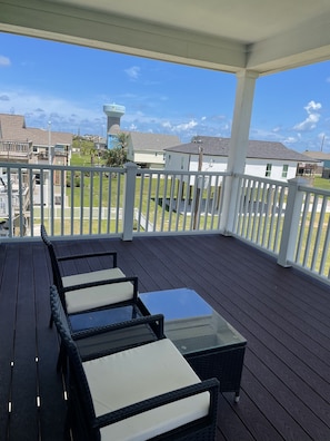 Terrace/patio - Beach house in West End Galveston (Galveston)