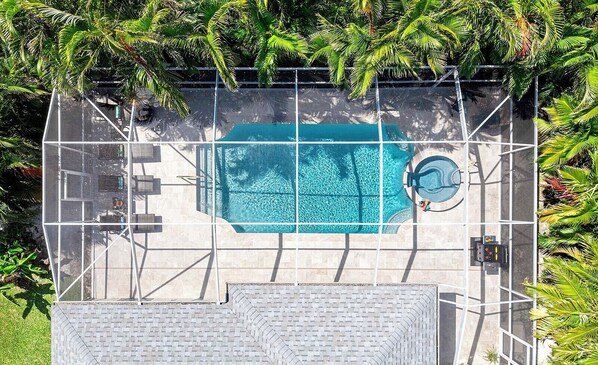 A heated pool