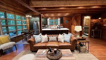 TV, fireplace, DVD player, stereo