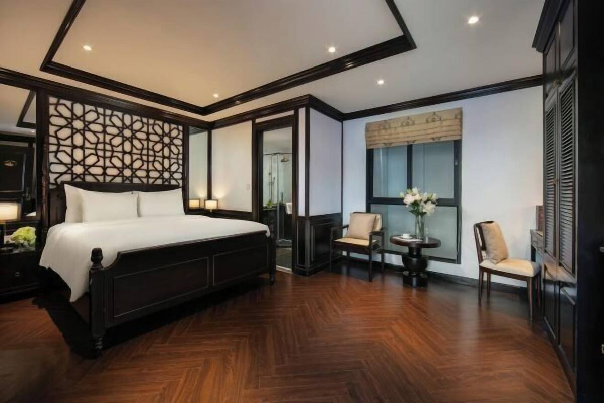 1 slaapkamer, luxe beddengoed, een minibar, een kluis op de kamer
