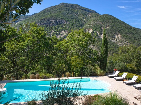 A heated pool