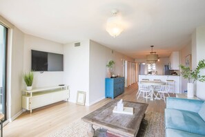 TV - Oceanside Condo with Ocean Views, Renovated Kitchen, Covered Balcony & New Flooring (Isle of Palms)