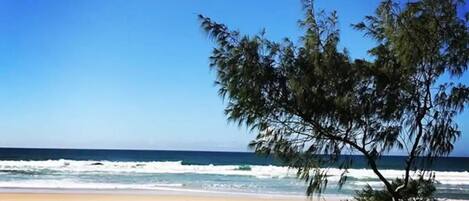 Beach nearby, sun-loungers