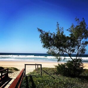 بالقرب من الشاطئ، كراسي للتشمس