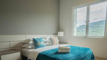 Premium bedding, down comforters, memory foam beds, iron/ironing board