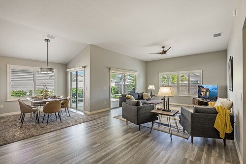 Everything! 3/2, FREE golf & 4-seat cart, RESIDENT passes, pets.