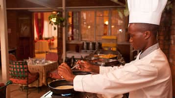 Free daily buffet breakfast