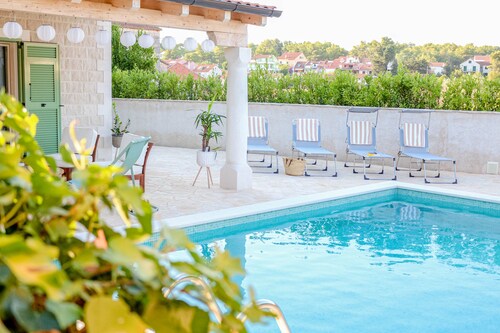 A new built Villa at the heart of Vrboska on the island of Hvar.