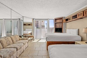 1 slaapkamer, een strijkplank/strijkijzer, wifi, beddengoed