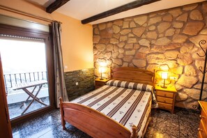 Family Apartment, 2 Bedrooms, Fireplace, Mountain View | Balcony view