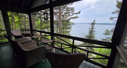 Linekin Log Cabin: Dog-Friendly Log Cabin with Private Deep-Water Dock & Bay Views!