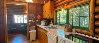 Linekin Log Cabin: Dog-Friendly Log Cabin with Private Deep-Water Dock & Bay Views!