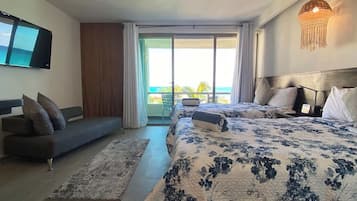 Iron/ironing board, travel crib, free WiFi, bed sheets