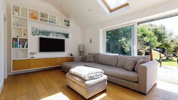 Flachbildfernseher, Kamin, Videospiele, DVD-Player