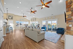 TV, fireplace, DVD player, table football