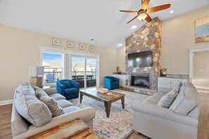 TV, fireplace, DVD player, table football