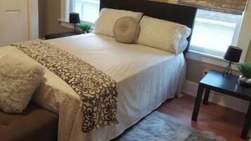 2 bedrooms, in-room safe, iron/ironing board, WiFi