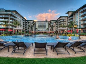 Outdoor pool, a heated pool