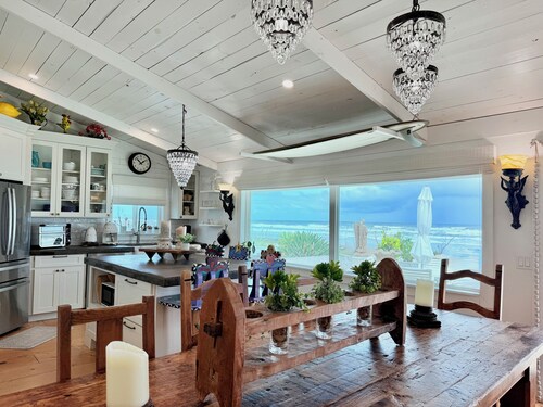 •Direct Beachfront Home •4BR 3.5BA •Sleeps 11 •0.5 Mile Walk to Flagler Ave