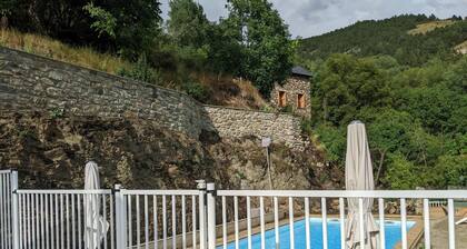 Sunlight and quiet. Mountains, thermal baths and pool in summer. View on village
