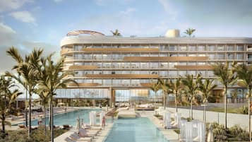 2 utendørsbassenger, bassengtelt (inkludert) og bassengparasoller