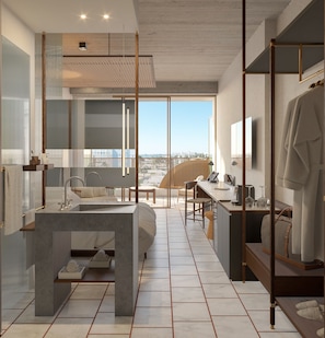 Produtos de toalete grátis, secador de cabelo, chinelos