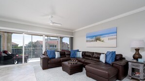 Condo, 3 Bedrooms | Living room - Bella Lago # 444 - 7411 Bella Lago Drive by Coastal Vacation Properties (Fort Myers Beach)