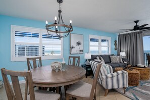 Condo, 2 Bedrooms | Dining - Beach Villas # 501-250 Estero Blvd by Coastal Vacation Properties (Fort Myers Beach)