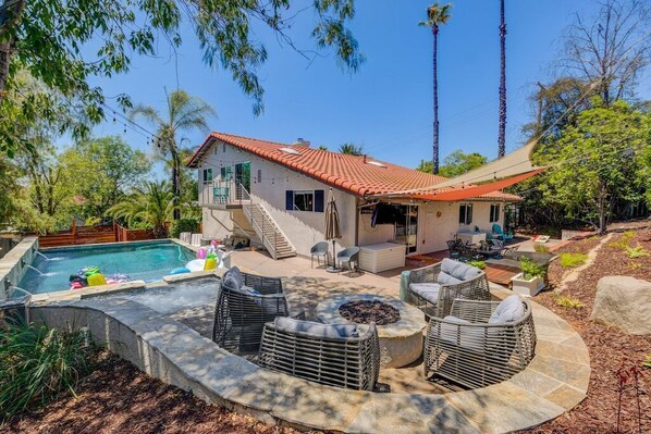 A heated pool