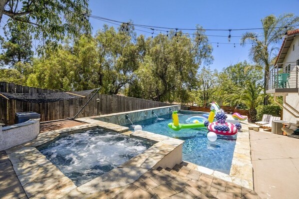 A heated pool