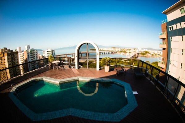 Pool - Rooftop Pool with Sea and Bridge Views #CA22 (Florianópolis)