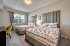 4 bedrooms, iron/ironing board, travel cot, WiFi